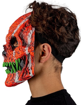 Máscara para disfraz de calavera efecto neón naranja Urban Mask Ghoulish Productions