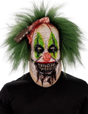 Máscara para disfraz de payaso con cuchillo Clowns Ghoulish Productions