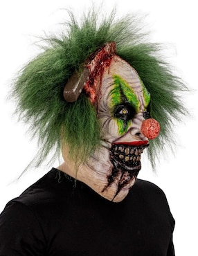 Máscara para disfraz de payaso con cuchillo Clowns Ghoulish Productions