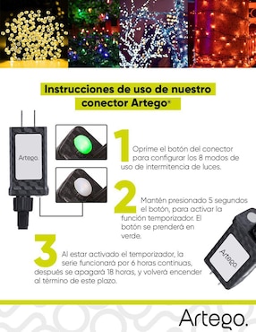Serie LED Artego Cascada Clown con 192 focos