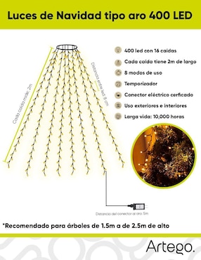 Serie red LED Artego Navidad con 400 focos
