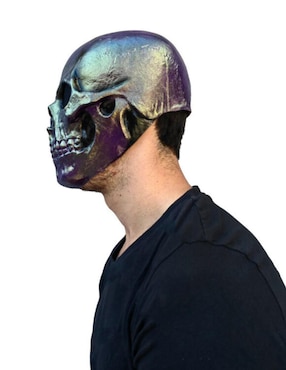 Máscara para disfraz de Calavera Metálica Skulls Ghoulish Productions