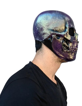 Máscara para disfraz de Calavera Metálica Skulls Ghoulish Productions