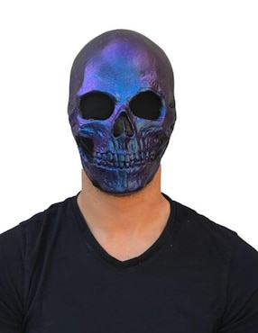 Máscara para disfraz de Calavera metálica Skulls Ghoulish Productions