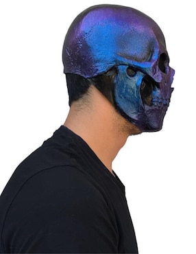 Máscara para disfraz de Calavera metálica Skulls Ghoulish Productions