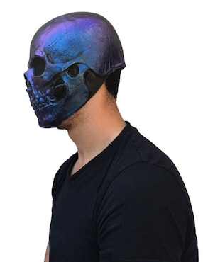 Máscara para disfraz de Calavera metálica Skulls Ghoulish Productions