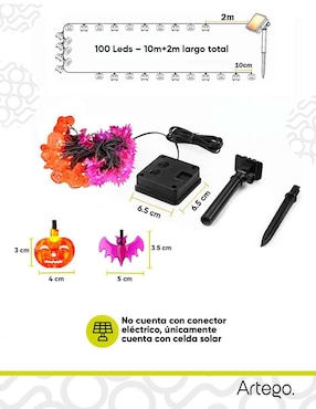 Serie funciones LED Artego Día de muertos Halloween con 100 focos