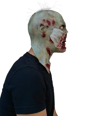 Máscara para disfraz de paciente Zombie Ghoulish Productions