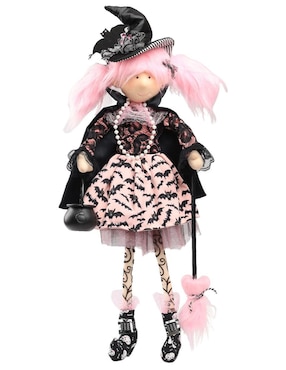 Figura decorativa de Halloween Queca Designs con forma de bruja
