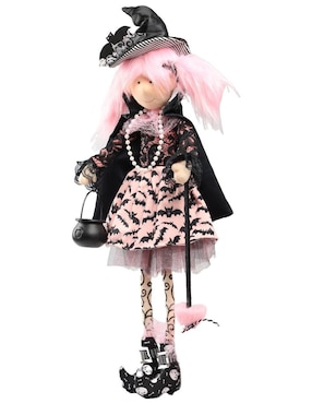 Figura decorativa de Halloween Queca Designs con forma de bruja