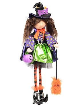 Figura decorativa de Halloween Queca Designs con forma de bruja
