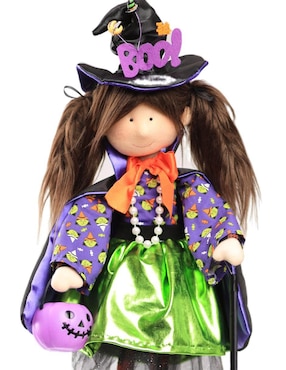 Figura decorativa de Halloween Queca Designs con forma de bruja