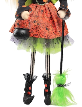 Figura decorativa de Halloween Queca Designs con forma de bruja