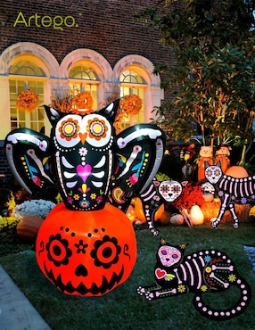 Inflable decorativo de Halloween forma de búho Artego
