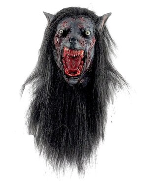 Máscara para disfraz de Lobo Negro Despiadado Werewolves ghoulish productions