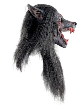 Máscara para disfraz de Lobo Negro Despiadado Werewolves ghoulish productions
