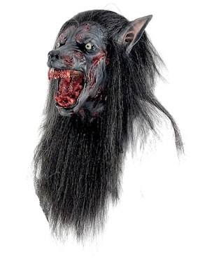 Máscara para disfraz de Lobo Negro Despiadado Werewolves ghoulish productions