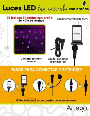 Serie funciones Artego halloween con 90 focos