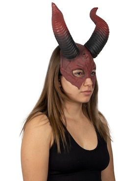 Máscara para disfraz de Diablo Cuernos Míticos Devils Ghoulish Productions