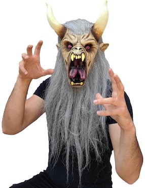 Máscara para disfraz de Demonio Krampus Devils Ghoulish Productions