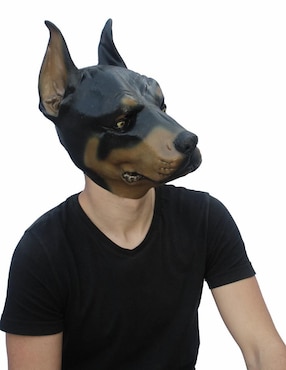 Máscara para disfraz de perro doberman furioso Ghoulish Productions