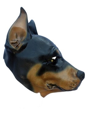 Máscara para disfraz de perro doberman furioso Ghoulish Productions
