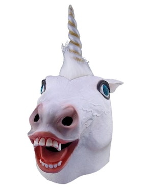 Máscara para disfraz de Unicornio Sonriente Animals Ghoulish Productions