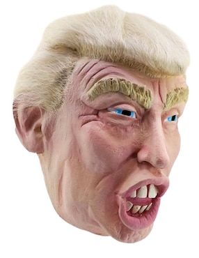 Máscara para disfraz de Trump con peluca Famous people Ghoulish Productions