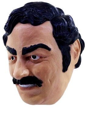 Máscara para disfraz de Pablo Escobar Cosplay Famous People Ghoulish Productions