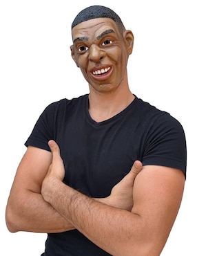 Máscara para disfraz de Futbolista Mbappé Famous People Ghoulish Productions