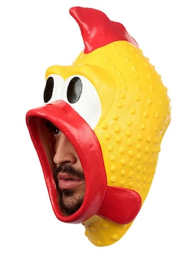 Máscara para disfraz de pollo rubber chillón Ghoulish Productions