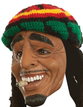 Máscara para disfraz de Bob Marley Drogo Humor Ghoulish Productions