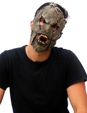 Máscara para disfraz de Espantapájaros Moving Mouth Ghoulish Productions
