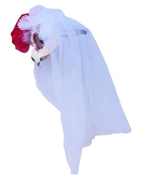 Antifaz para disfraz de Catrina con velo Day of the dead Ghoulish Productions
