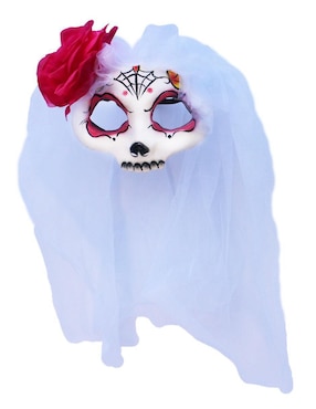 Antifaz para disfraz de Catrina con velo Day of the dead Ghoulish Productions