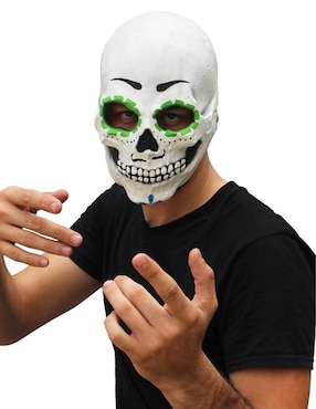 Máscara para disfraz de calavera festiva Day of the dead Ghoulish Productions