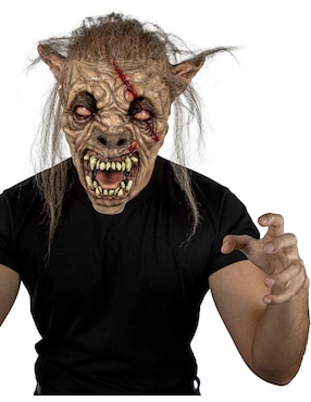 Máscara para disfraz de Bestia Nocturna Lobo Zombie Ghoulish Productions