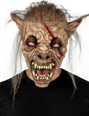 Máscara para disfraz de Bestia Nocturna Lobo Zombie Ghoulish Productions