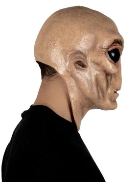 Máscara para disfraz de Extraterrestre Ojos Negros Terror Futurista Ghoulish Productions