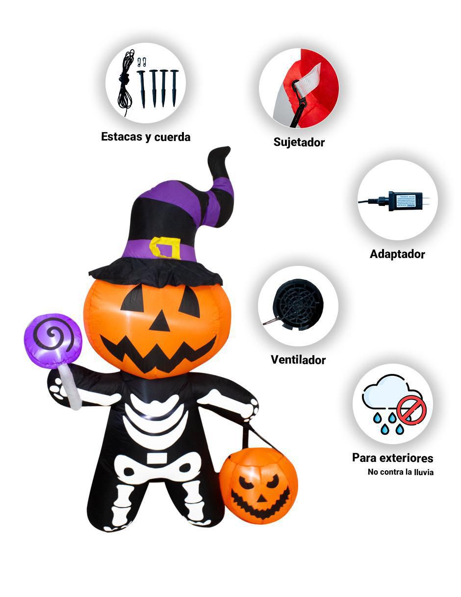 Inflable decorativo forma de calabaza 2
