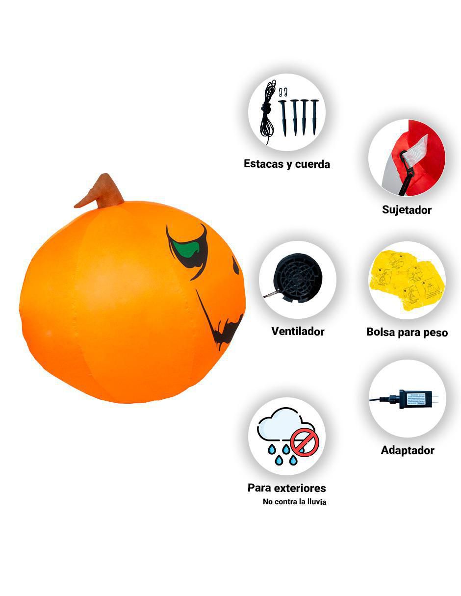 Inflable decorativo forma de calabaza 2