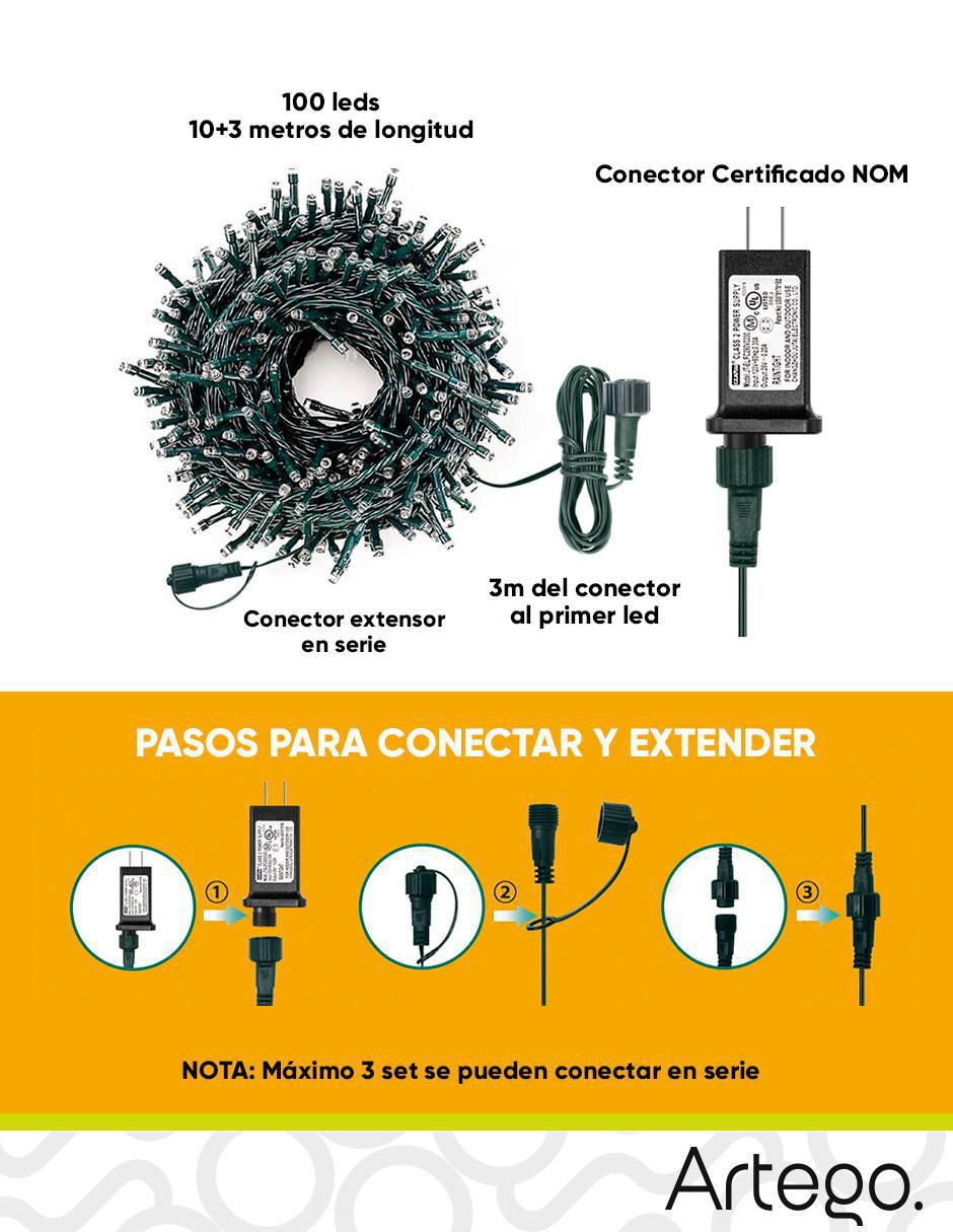 Serie LED con 100 focos 2