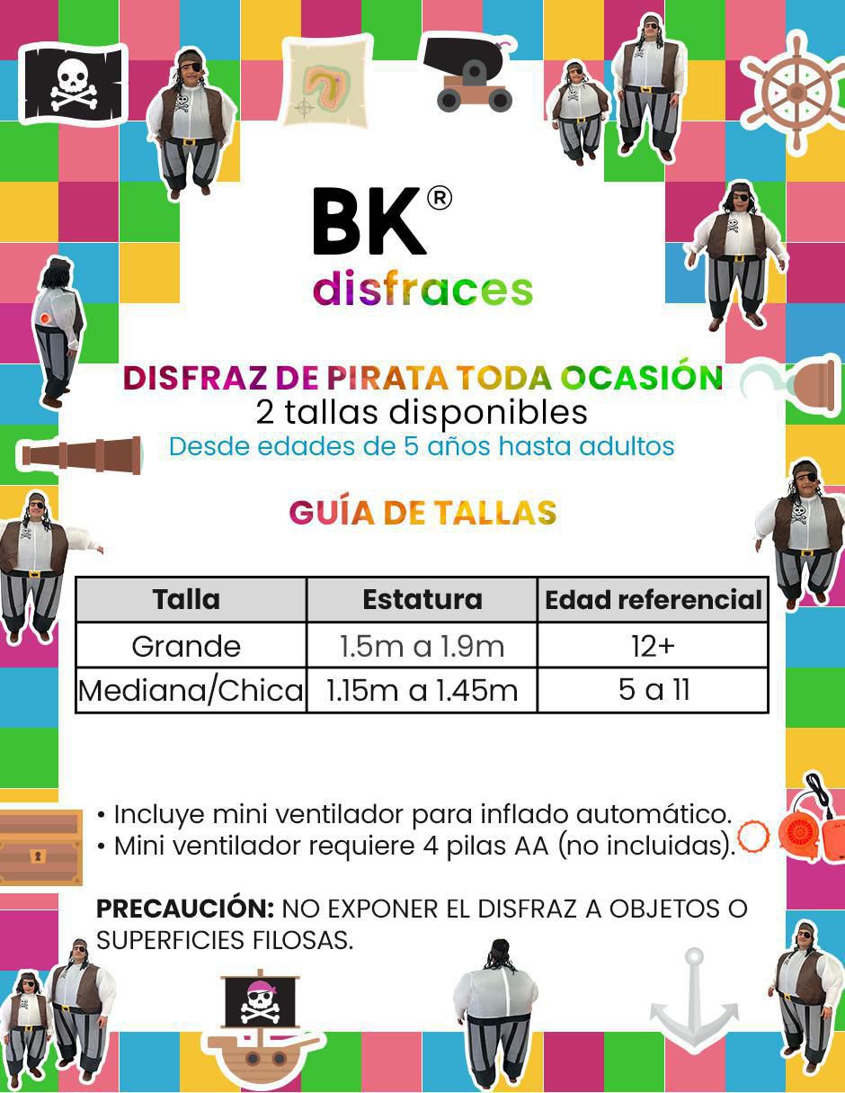 Disfraz de pirata para infantil unisex 2