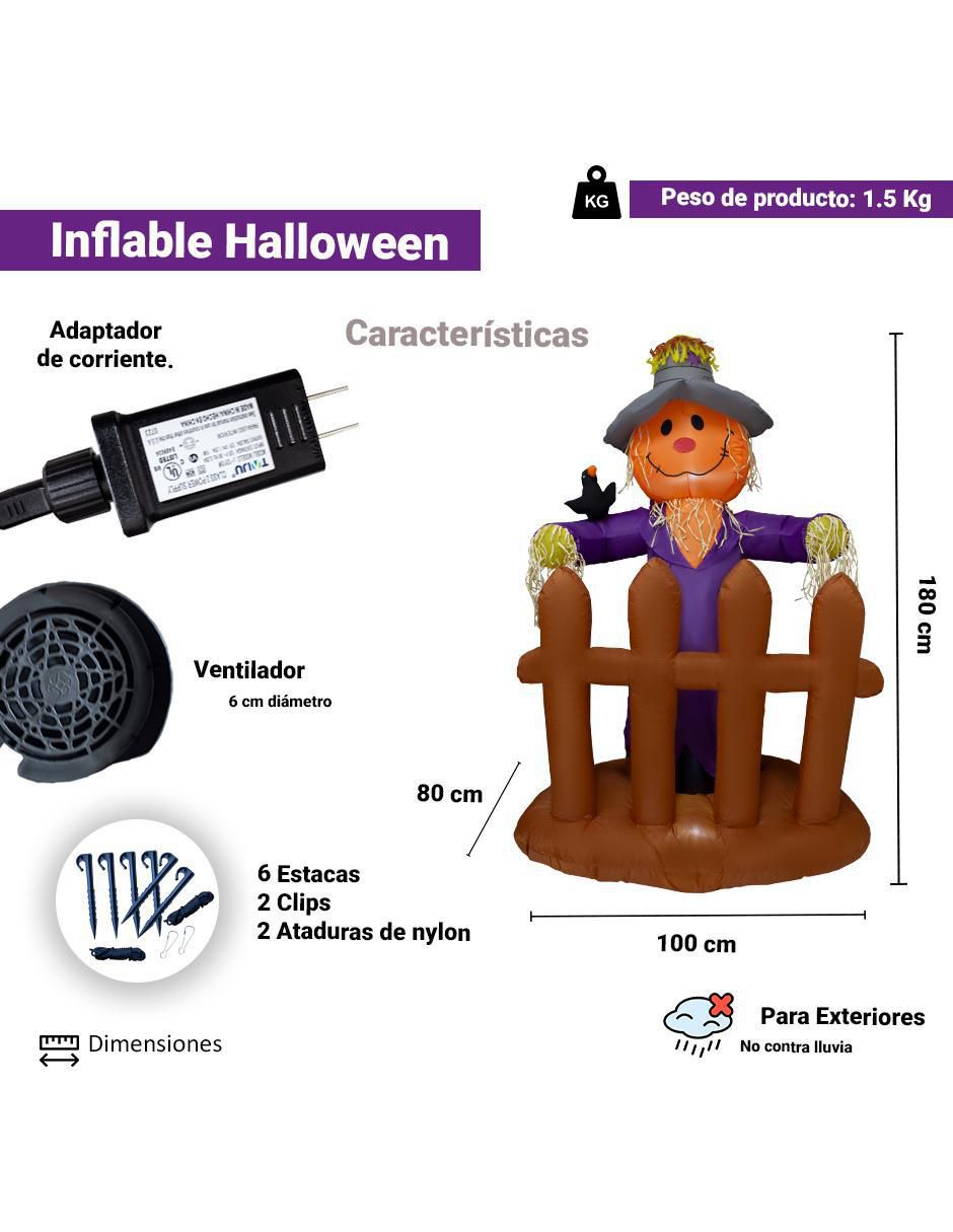 Inflable decorativo forma de espantapájaros 5