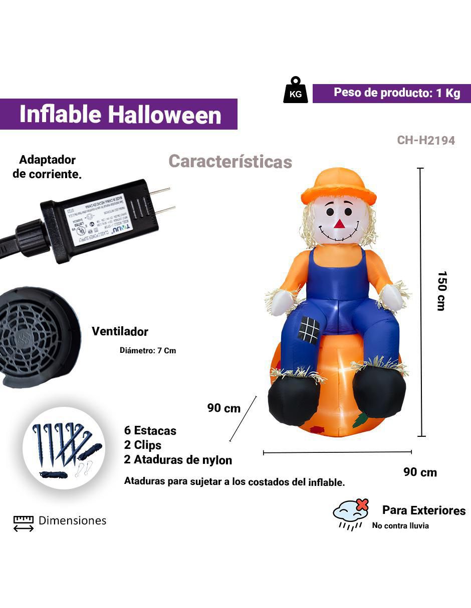 Inflable decorativo forma de espantapájaros 5