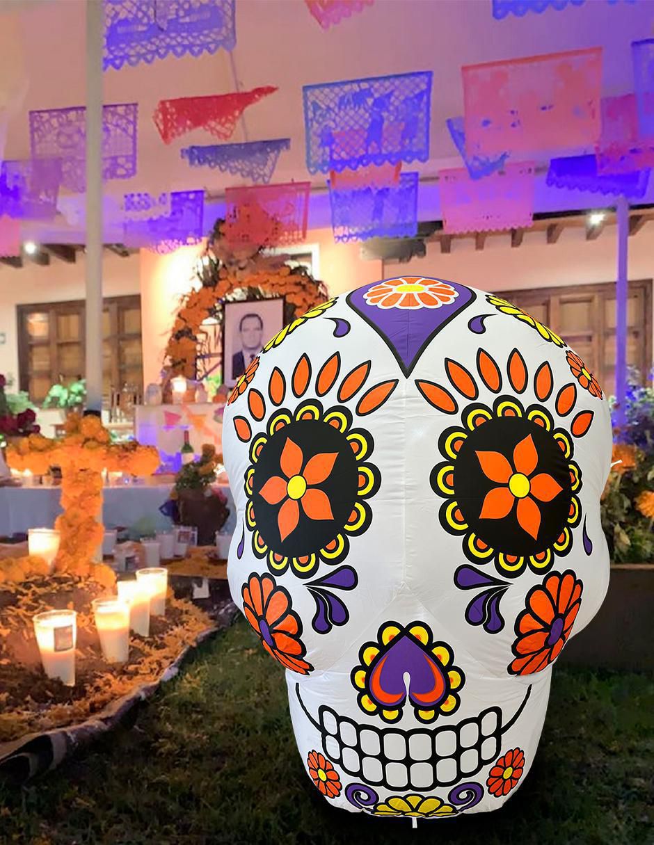 Inflable decorativo forma de calavera 4