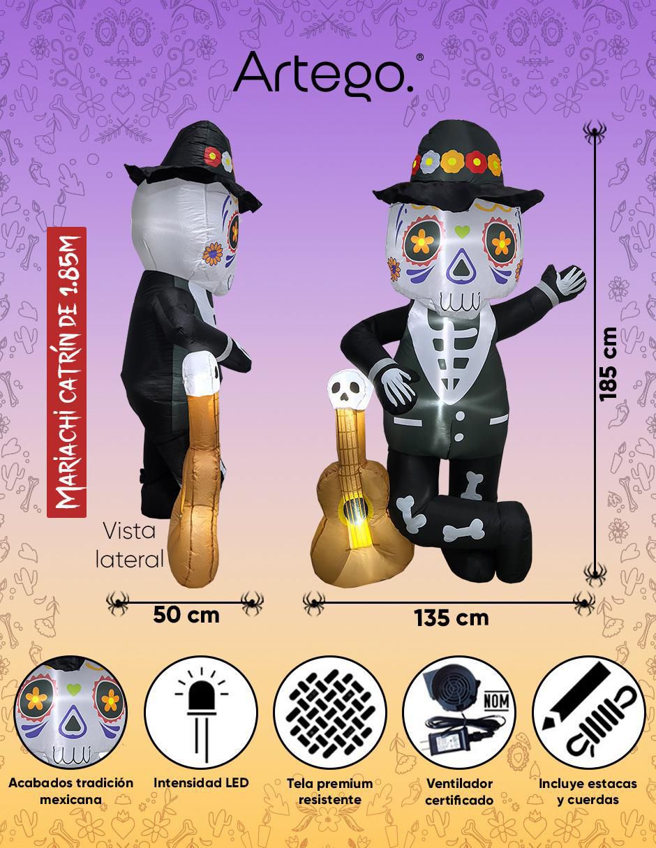 Inflable decorativo forma de catrín 2