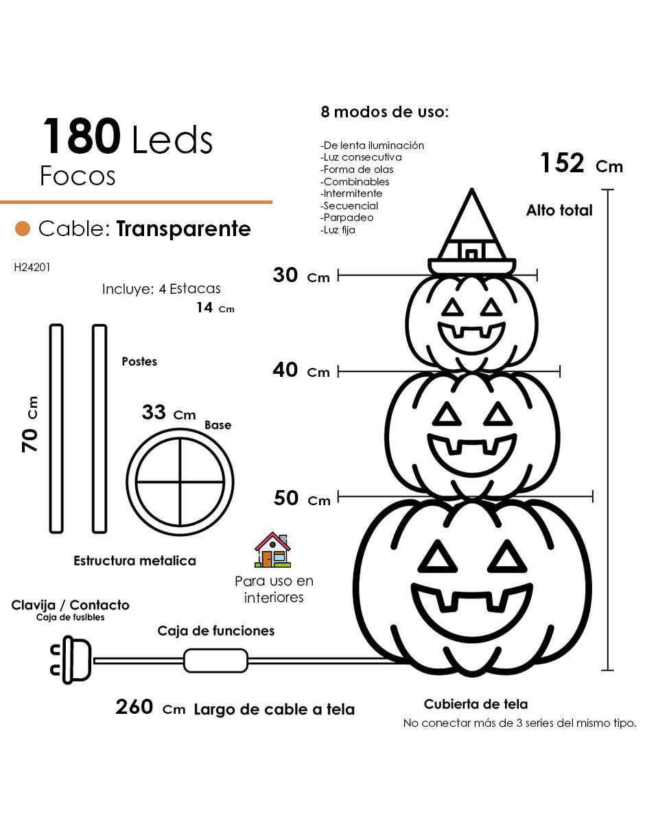 Serie LED H24201 con 180 focos 3