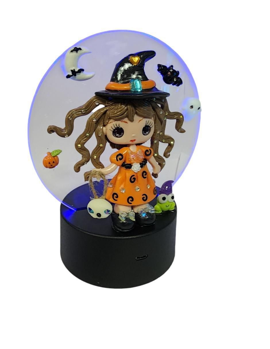 Figura decorativa redondo Bruja Naranja 2