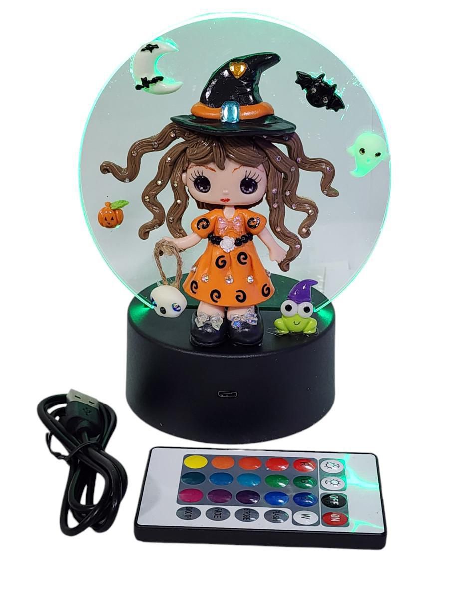 Figura decorativa redondo Bruja Naranja 3